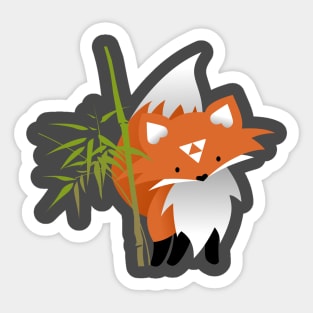 Kawaii Bamboo Fox Sticker